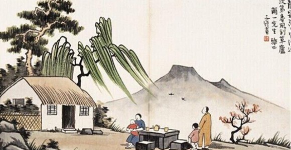 丰子恺画中的茶趣